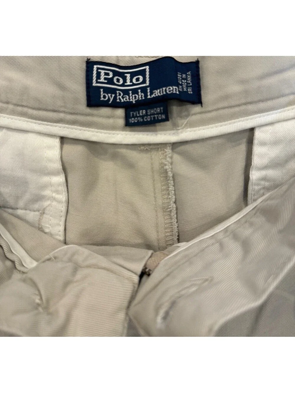 Polo Ralph Lauren Tyler Pleated Chino Shorts Men’s 35 Classic Fit Khaki